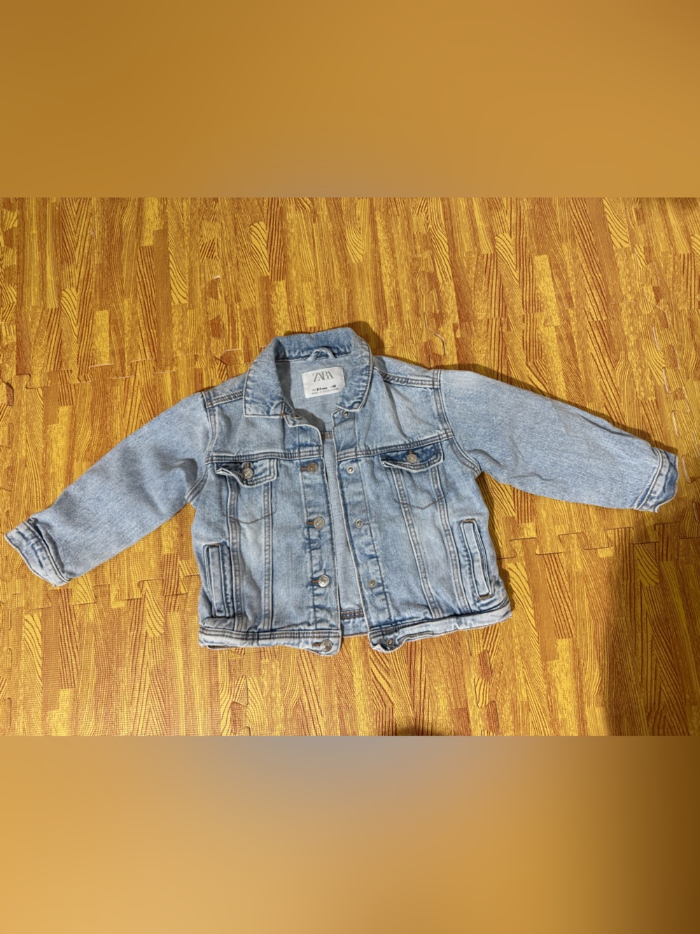Kids ZARA Washed Denim Jacket - Picture 3 of 5